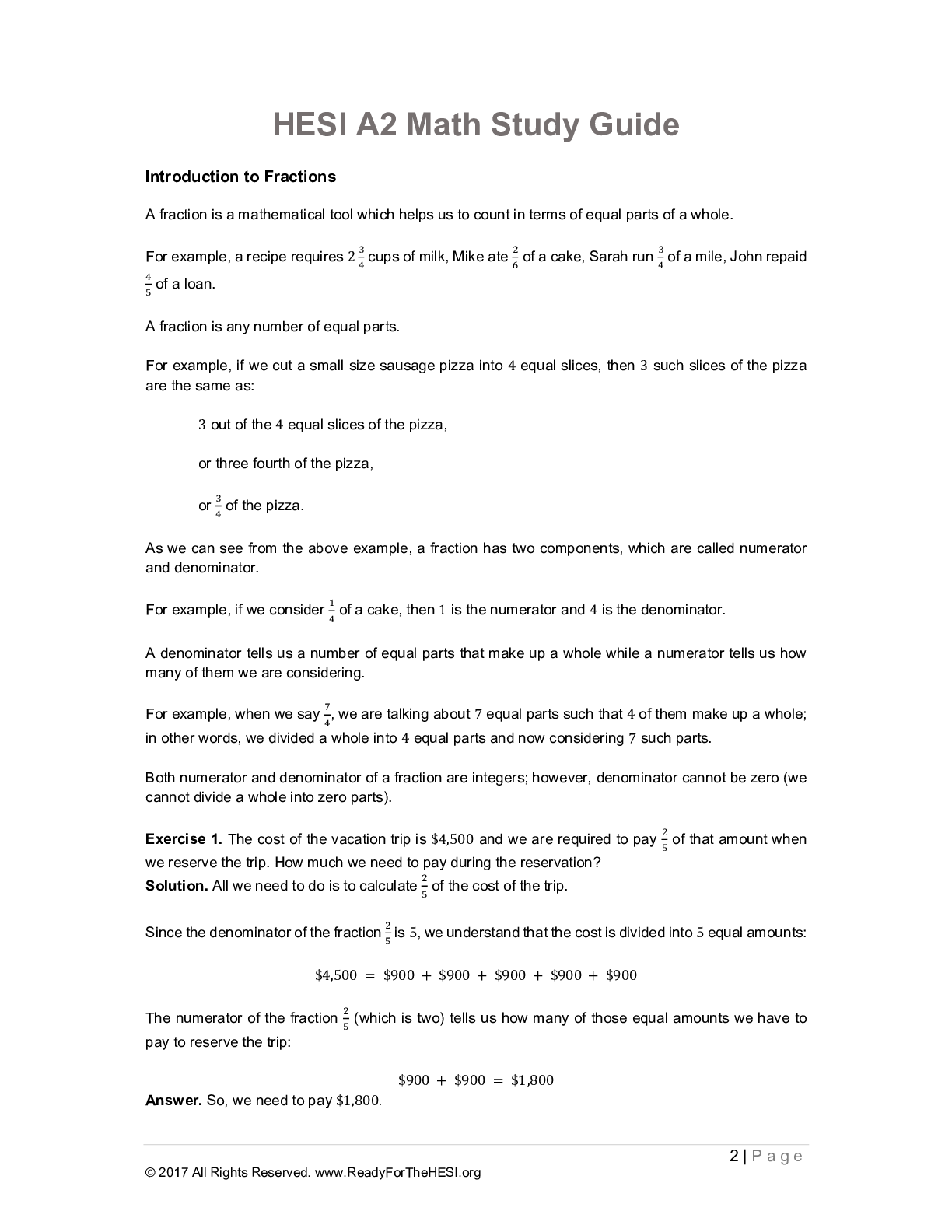 Preview image for HESI A2 Math Study Guide 2021